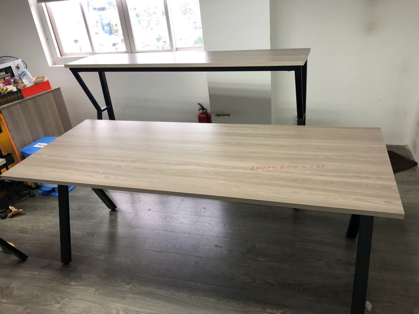 Bàn ăn kích thước 2000x800x750 chân lắp ghép
