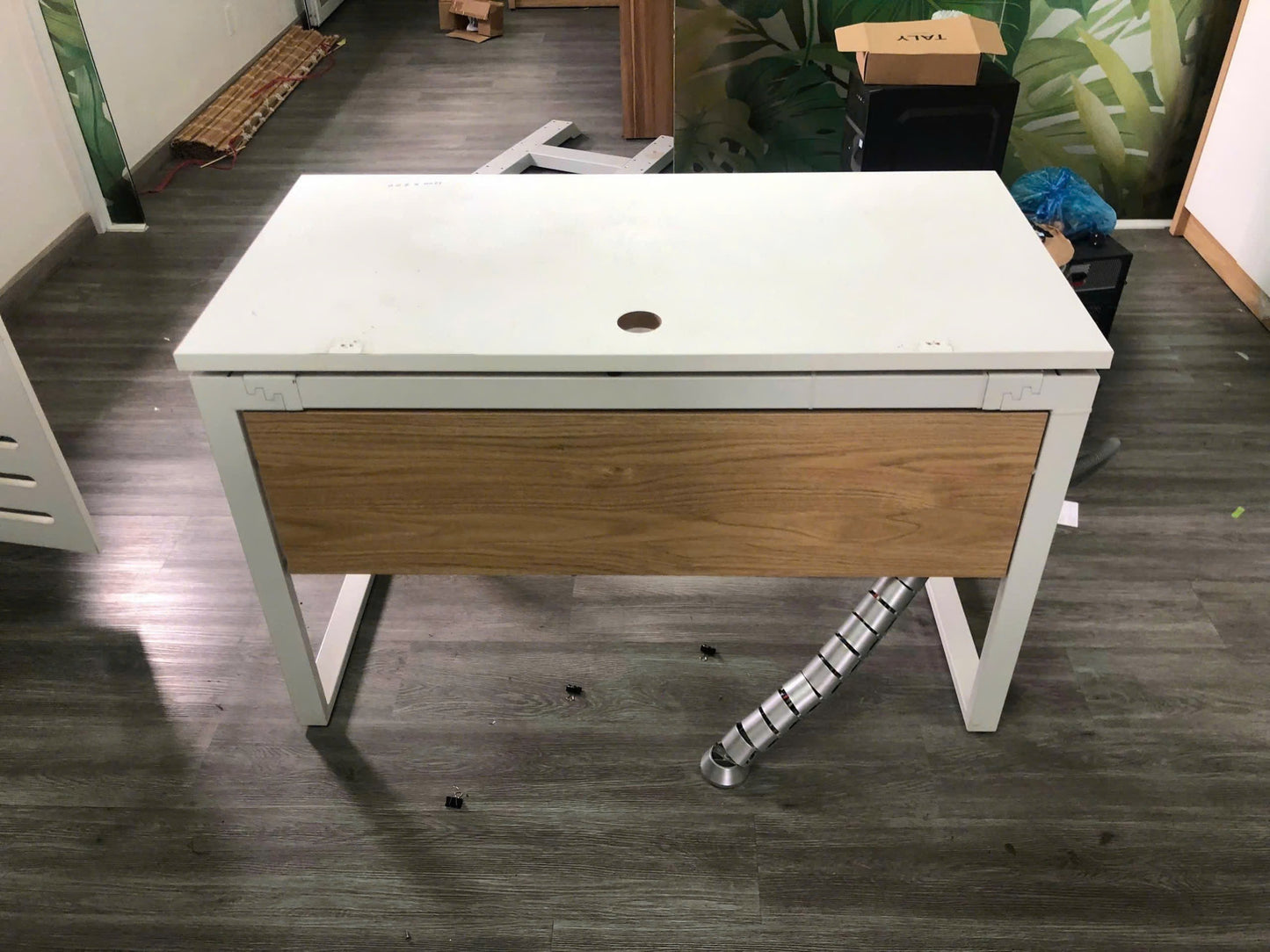 Bàn đơn trắng ngang 1m2