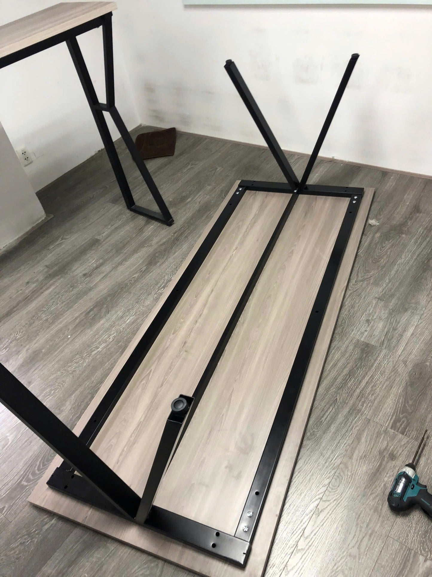 Bàn ăn kích thước 2000x800x750 chân lắp ghép