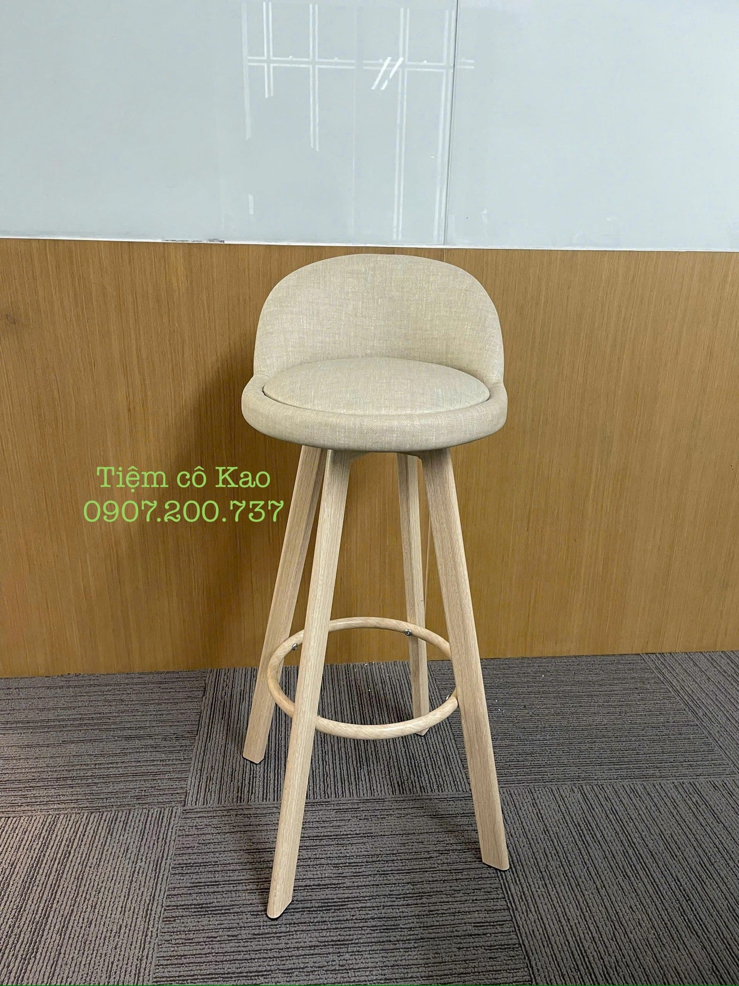 Ghế bar gỗ đệm nỉ
